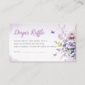 Baby shower van luidere vlinder, luiertapijt informatiekaartje (Voorkant)