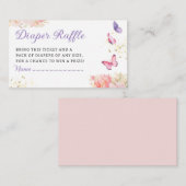 Baby shower van luidere vlinder, luiertapijt informatiekaartje (Voorkant / Achterkant)