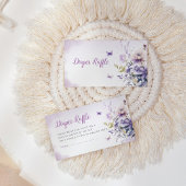 Baby shower van luidere vlinder, luiertapijt informatiekaartje