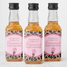 Baby shower van luipaard en roze