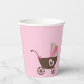 Baby shower van luipaard en roze papieren bekers (Voorkant)