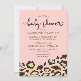 Baby shower van luipaarden en tijgerstropen kaart