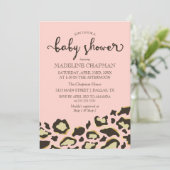 Baby shower van luipaarden en tijgerstropen kaart (Staand voorkant)