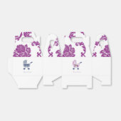 Baby shower van magenta en marineschuurdarm bedankdoosjes (Uitgevouwen)