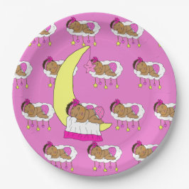 Baby shower van Magenta Girl Papieren Bordje