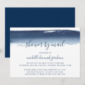 Baby shower van Mail Baby Boy Navy Blue Waterverf Kaart (Voorkant / Achterkant)