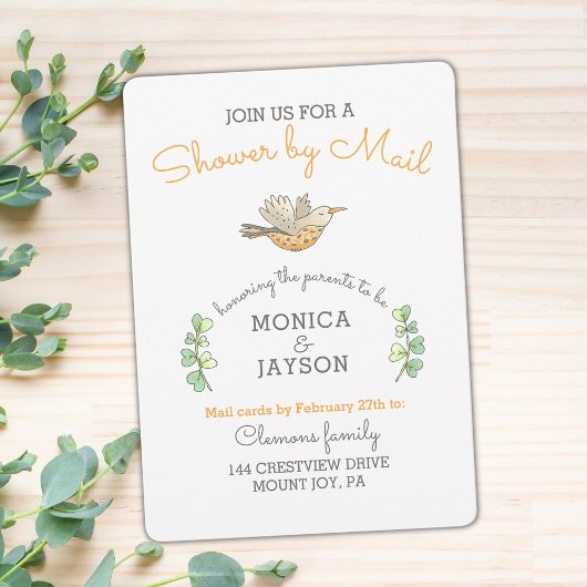 Baby shower van Mail Cute Mama Bird Kaart