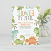 Baby shower van Mail Dinosaur Kaart (Staand voorkant)