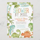 Baby shower van Mail Dinosaur Kaart (Voorkant / Achterkant)