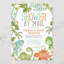 Baby shower van Mail Dinosaur