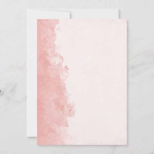 Baby shower van Mail Elegant Ink Wash Pink Kaart (Achterkant)