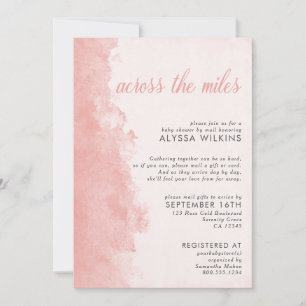 Baby shower van Mail Elegant Ink Wash Pink Kaart