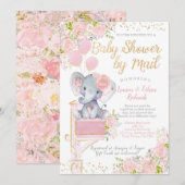baby shower van Mail Elephant Kaart (Voorkant / Achterkant)