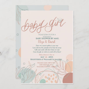 baby shower van Mail Girl Invitation Kaart