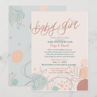 Baby shower van Mail Girl Invitation Kaart