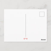 Baby shower van Mail Girl Pink Birds Briefkaart (Achterkant)