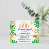 Baby shower van Mail Gold Oerwoud Animals Safari Briefkaart (Staand voorkant)
