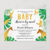 Baby shower van Mail Gold Oerwoud Animals Safari Briefkaart (Voorkant)