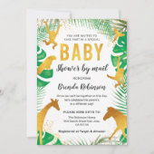 Baby shower van Mail Gold Oerwoud Animals Safari Kaart (Voorkant)