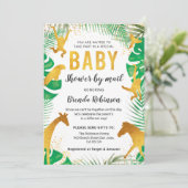 Baby shower van Mail Gold Oerwoud Animals Safari Kaart (Staand voorkant)