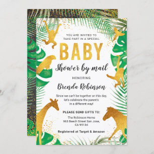 Baby shower van Mail Gold Oerwoud Animals Safari Kaart