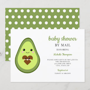 Baby shower van Mail Kawaii Avocado Zwangerlijk Kaart