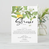 Baby shower van Mail  Lemons en Blossom Kaart (Staand voorkant)