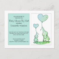 Baby shower van Mail Mam Baby Elephants Blue Green