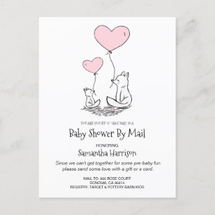 Baby shower van Mail Mam en Baby Woodland Fox Uitnodiging Briefkaart