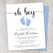 Baby shower van Mail Oh Boy Blue Budget Uitnodigin