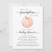 Baby shower van Mail Pumpkin Oranje Waterverf Kaart (Voorkant)