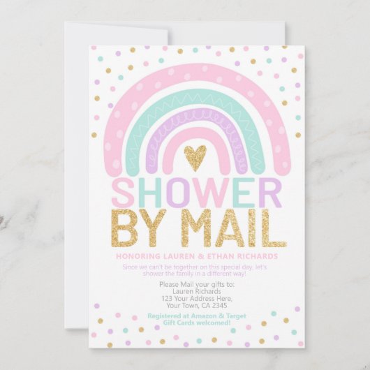 baby shower van Mail Rainbow Kaart (Voorkant)
