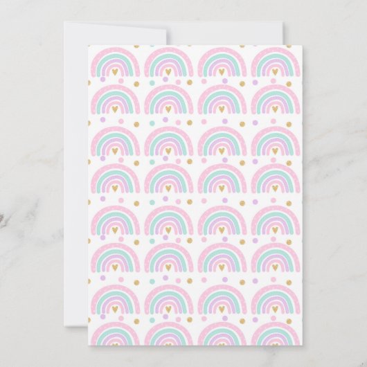 baby shower van Mail Rainbow Kaart (Achterkant)