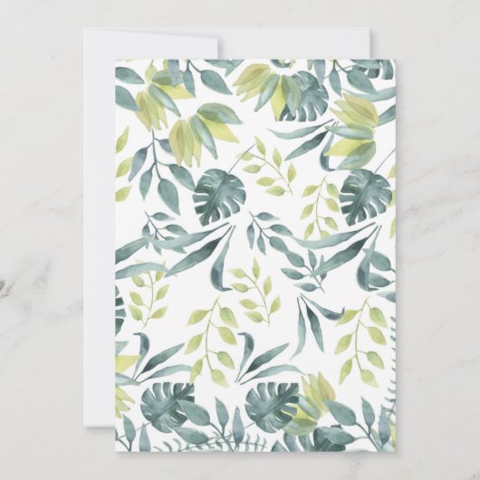 baby shower van Mail Safari Kaart (Achterkant)