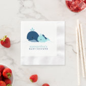 Baby shower van mam en Baby walvis {blauw} Servetten (Insitu)