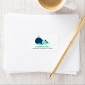 Baby shower van mam en Baby walvis {groen} Etiket (Insitu)