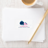 Baby shower van mam en Baby Whale {roze} Etiket (Insitu)