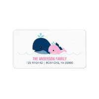 Baby shower van mam en Baby Whale {roze}