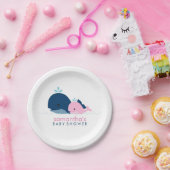 Baby shower van mam en Baby Whale {roze} Papieren Bordje (Feest)