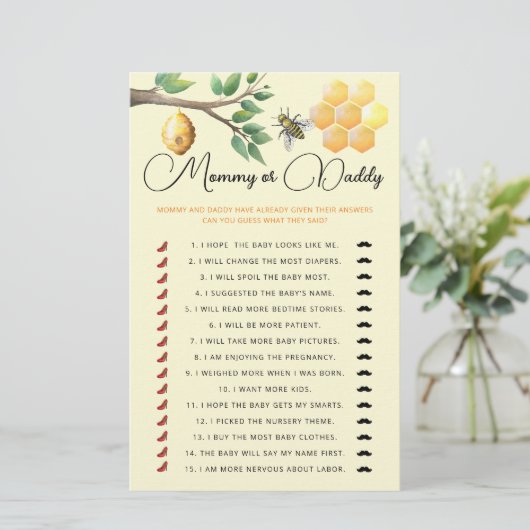 Baby shower van mama of papa (Staand voorkant)