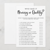 Baby shower van mama of papa moderne minimalistisc kaart (Voorkant / Achterkant)