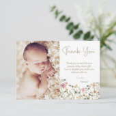 Baby shower van mama tot bij bedankkaart (Staand voorkant)