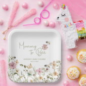Baby shower van mama tot bij papieren bordje (Feest)