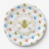 Baby shower van mama tot bij papieren bordje (Voorkant)