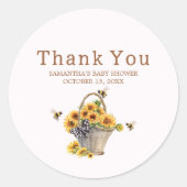 Baby shower van mama tot bij ronde sticker (Voorkant)