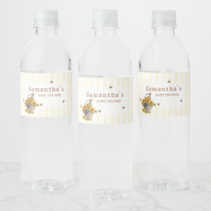Baby shower van mama tot bij waterfles etiket