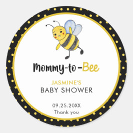 Baby shower van mammie-bij-bij-bijen Eet zoete hon Ronde Sticker