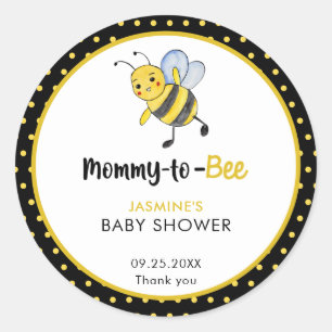 Baby shower van mammie-bij-bij-bijen Eet zoete hon Ronde Sticker