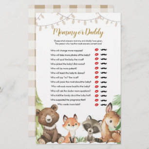 Baby shower van mammie- of pappelspellen Woodland