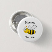 Baby shower van mammie om te worden ronde button 3,2 cm (Voorkant /achterkant)